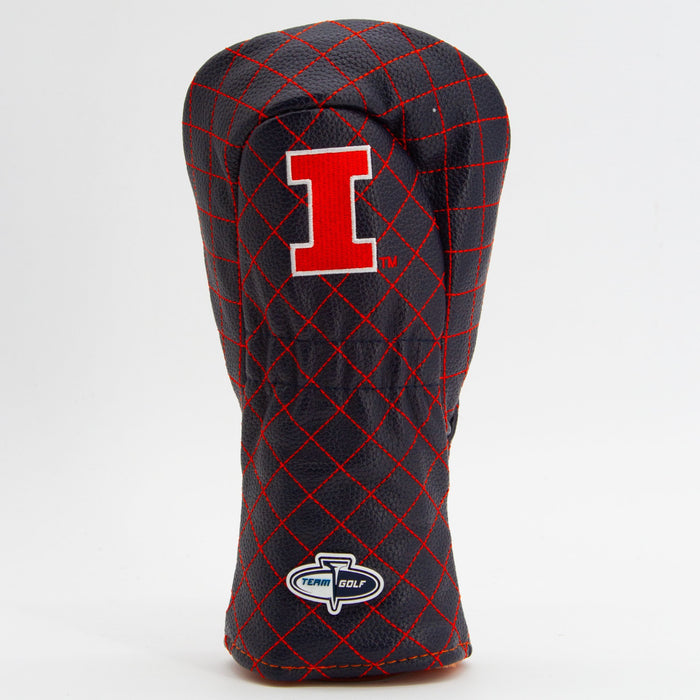 Illinois Golf Quilted Navy/Blue Fairway Wood Cover