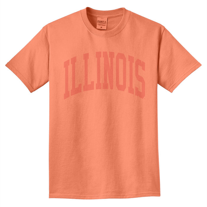 Illinois T-Shirt Orange Tonal Arch