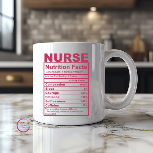 In My Nurse Era Ceramic Mug with UV DTF Wrap (Pink)