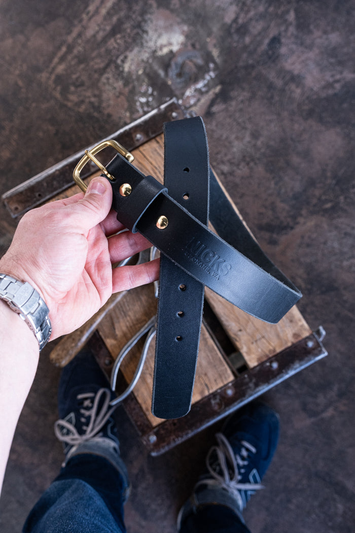 In Stock - Classic Work Belt / 1964 Black / 1.5” / Waist Size 42 (Belt Size 46)