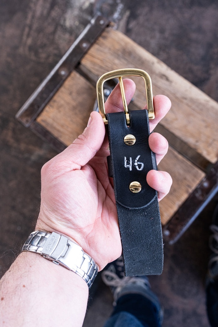 In Stock - Classic Work Belt / 1964 Black / 1.5” / Waist Size 42 (Belt Size 46)