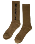 Indy Baseline Crew Socks - Dark Chocolate