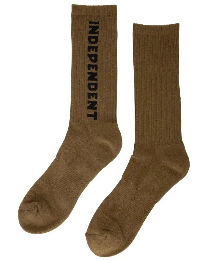 Indy Baseline Crew Socks - Dark Chocolate