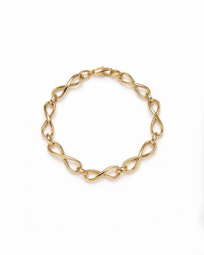 Bracelet with Infinity symbol in gold