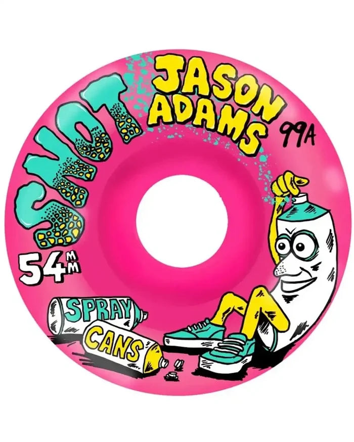 Jason Adams Spray Cans 99A Skateboard Wheels - Pink 54mm