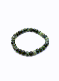 Kambaba Jasper Bracelet For Men Beaded, Energizing Stone Beads, Gemstone Gift For Him