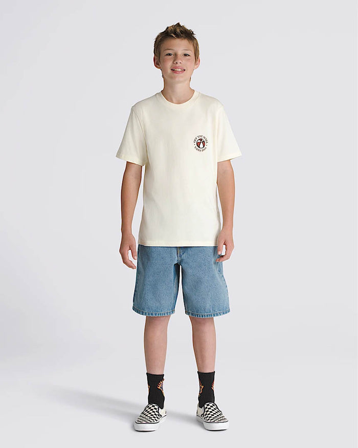 Kids Check-5 Baggy Denim Shorts - Stonewash