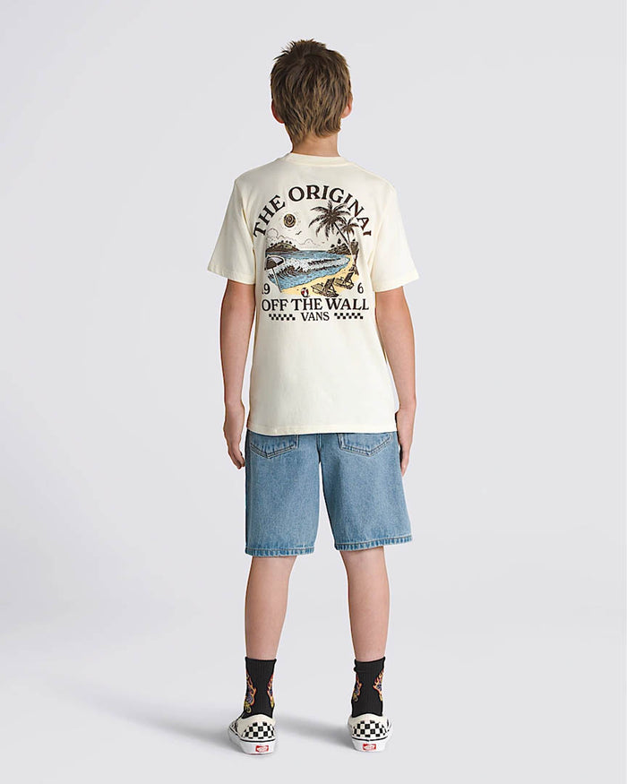 Kids Check-5 Baggy Denim Shorts - Stonewash