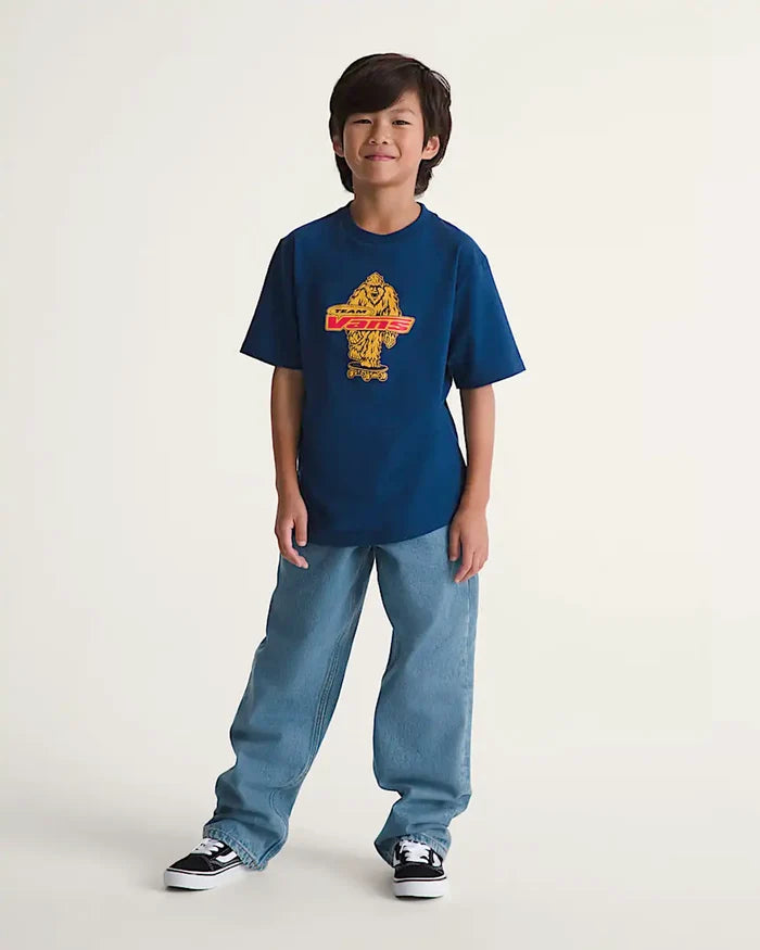 Kids Check-5 Loose Denim Pants - Stonewash/Blue