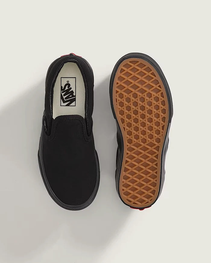 Kids Classic Slip-On Shoes - Black/Black
