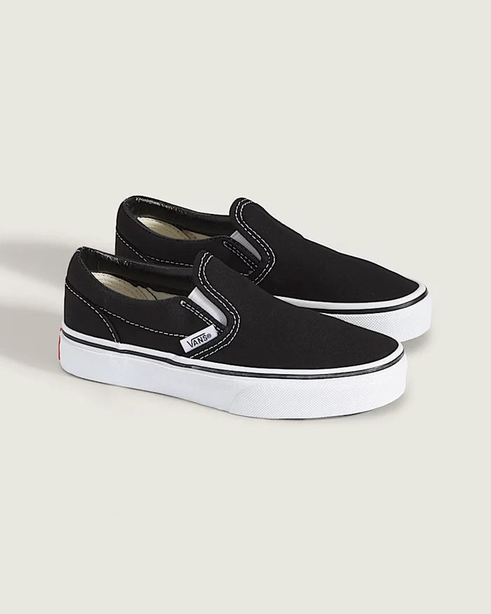Kids Classic Slip-On Shoes - Black/True White