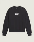 Kids Stretch Logo Crew Sweatshirt- Black/White