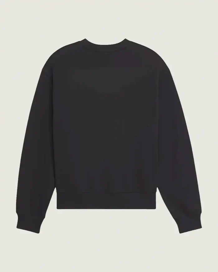 Kids Stretch Logo Crew Sweatshirt- Black/White
