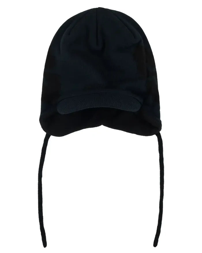 Knit Visor Cap Beanie - Black