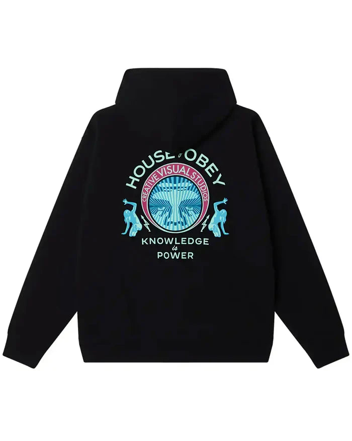 Knowledge Is Power French Terry Hoodie - Black