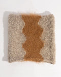 Lampshade Ribbon Square Beanie- Off White/Coffee