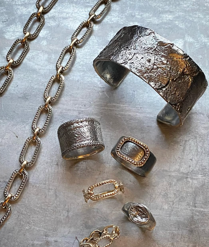 landscape leather ring