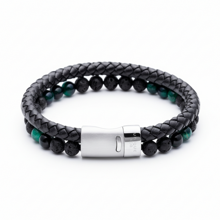 Leather & Bead Bracelet