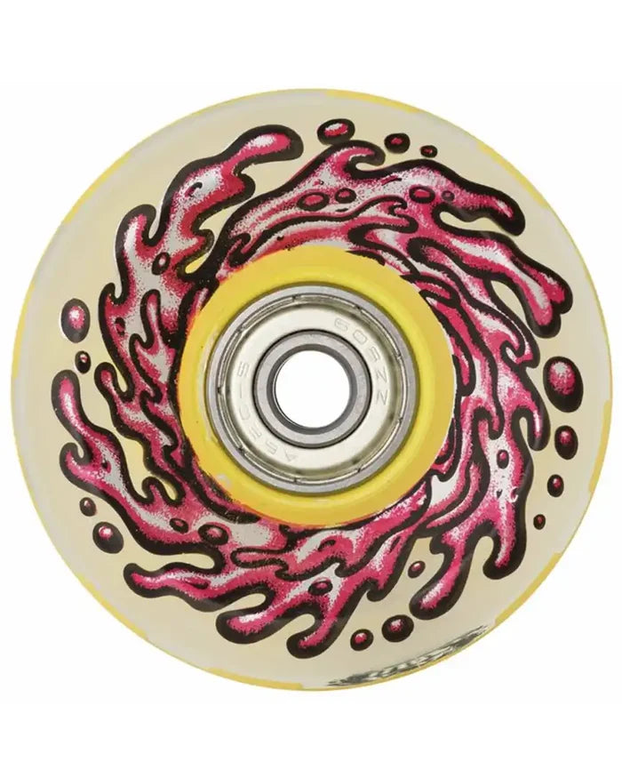 Light Ups Pg Slime 78A Longboard Wheels - Red/Yellow 60mm