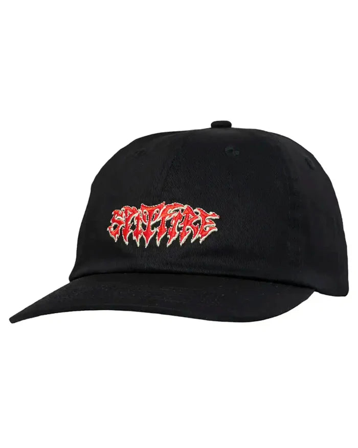 Lil Demon Script Strapback Hat - Black/Red/Cream
