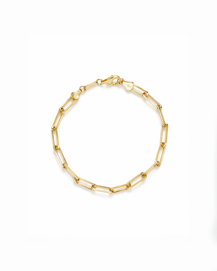 link bracelet in gold