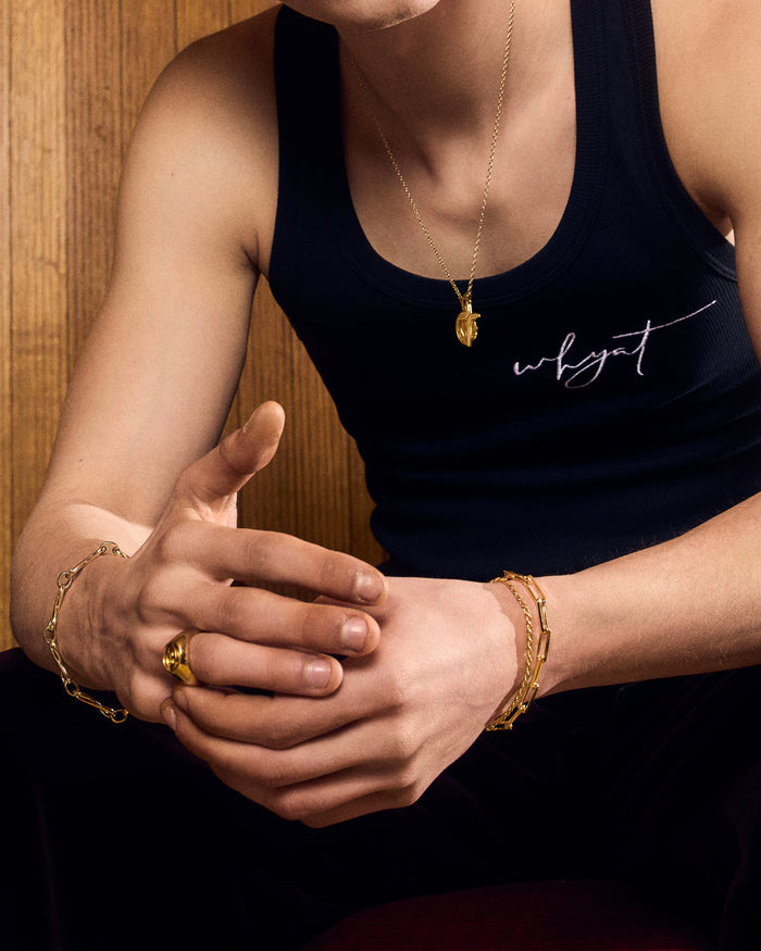 Link bracelet in gold