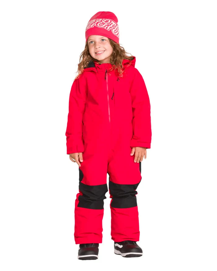 Little Flurry One Piece Kid's Winter Suit - Bright Cherry