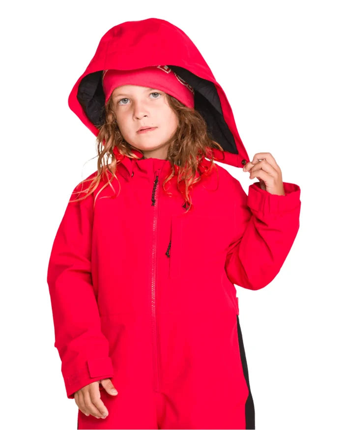 Little Flurry One Piece Kid's Winter Suit - Bright Cherry