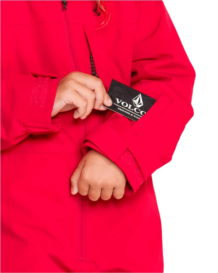 Little Flurry One Piece Kid's Winter Suit - Bright Cherry