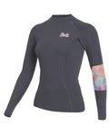 Lunar L/S Vest Neoprene 2mm Wetsuit Top - Dark Grey