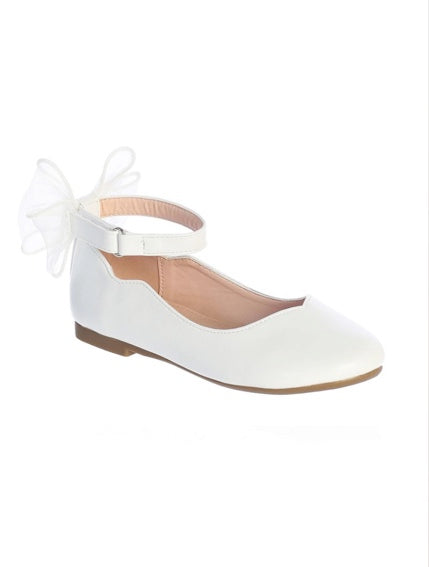 MATTE FLATS WITH ORGANZA BOW BACK