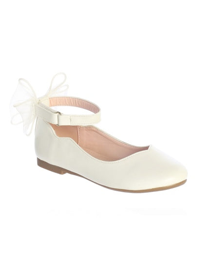 MATTE FLATS WITH ORGANZA BOW BACK