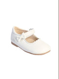 MATTE SCALLOPED SHOES WITH VELCRO STRAP