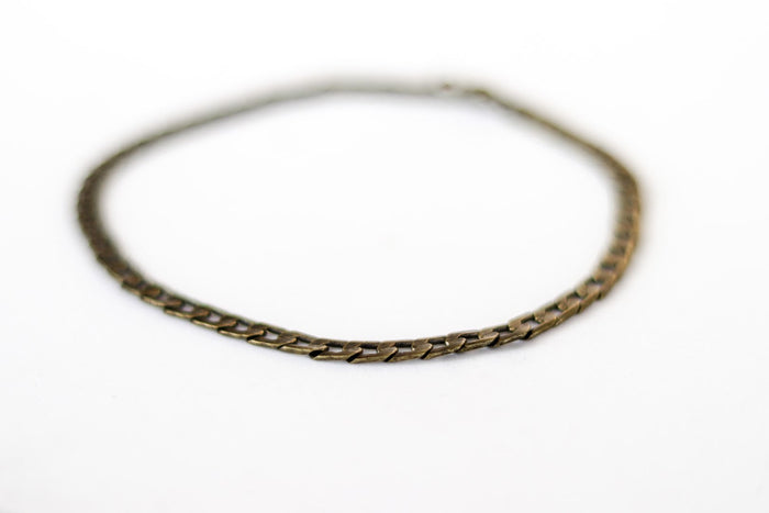 Men's ankle bracelet, bronze tone link chain anklet for him