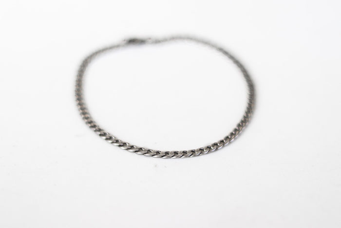 Men's ankle bracelet, silver tone link chain anklet for him
