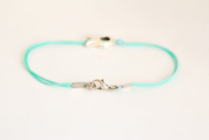 Men's Bracelet with a Silver Tone Fish Charm, Fisherman Gift for Him, Nautical Jewelry