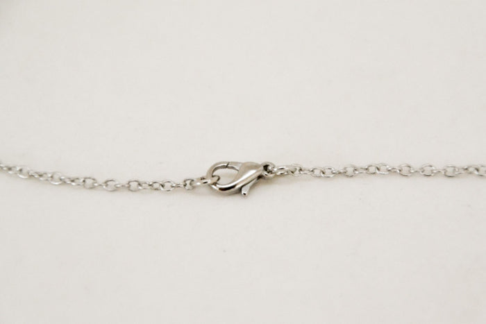 Men's necklace with a silver plaque Hebrew sentence God Bless You, stainless steel chain - shani-adi-jewerly