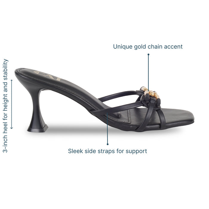 MonoGold Black heels