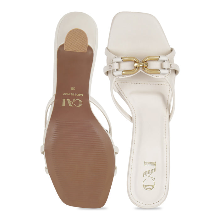 MonoGold Cream Heels