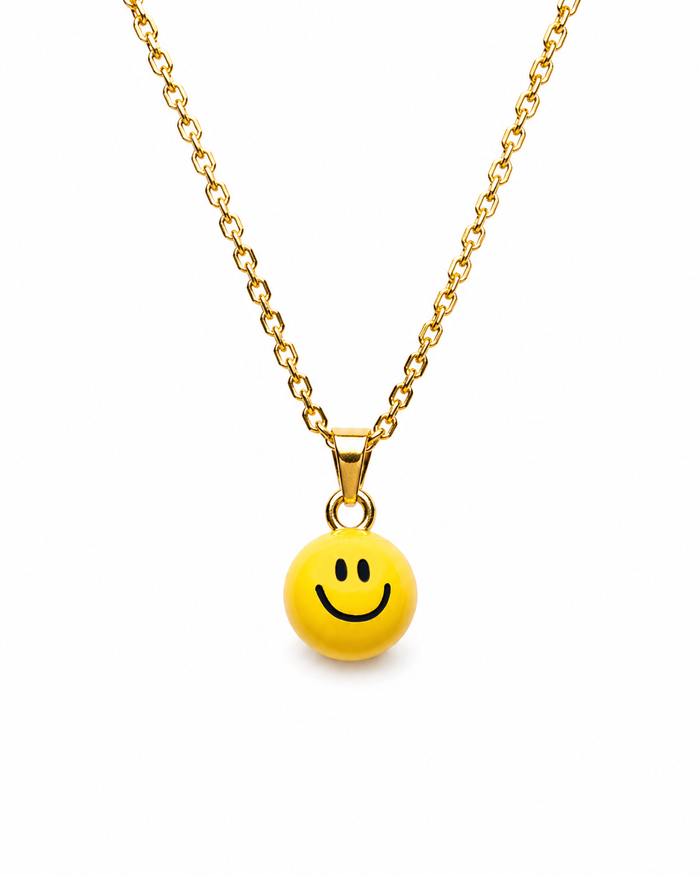 Moody Hand-Painted Necklace – 925 Sterling Silver, 14K Gold-Plated