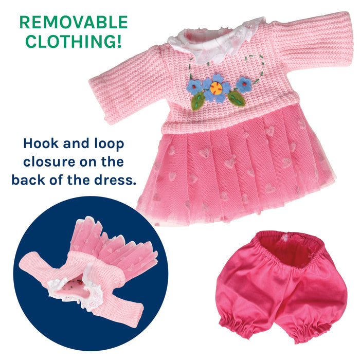 Multicultural Soft and Cuddly Jasmine Doll | 11 Inch Plush Ragdoll with Removable Clothing