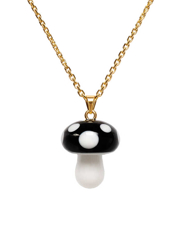 WHYAT Necklace with black Mushroom