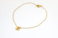 Music note bracelet, gold tone chain bracelet, tiny music note charm bracelet, festival jewelry