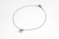 Music note bracelet, waterproof silver chain bracelet, small music note charm bracelet, gift for her