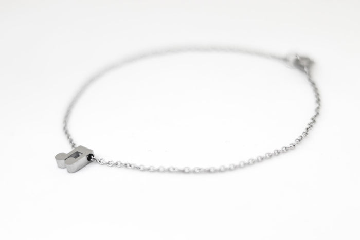 Music note bracelet, waterproof silver chain bracelet, small music note charm bracelet, gift for her