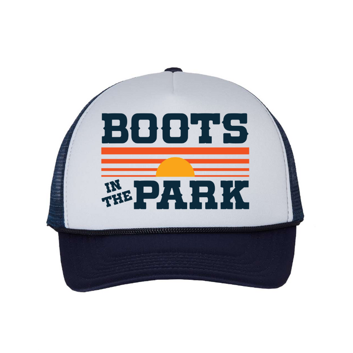 Navy Sunset Foam Trucker Rope Hat