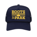 Navy & Yellow Sunset Trucker Rope Hat