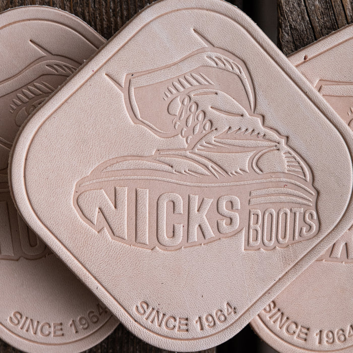 Nicks Stomp Coaster(In-Stock) - 12-15oz Wickett & Craig Belt Leather | Set of 5