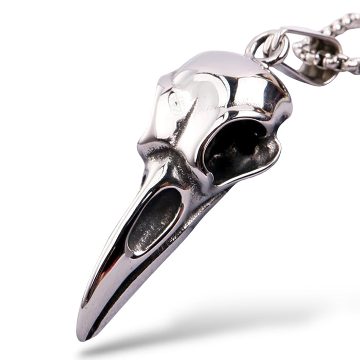 Nordic Raven Skull Pendant