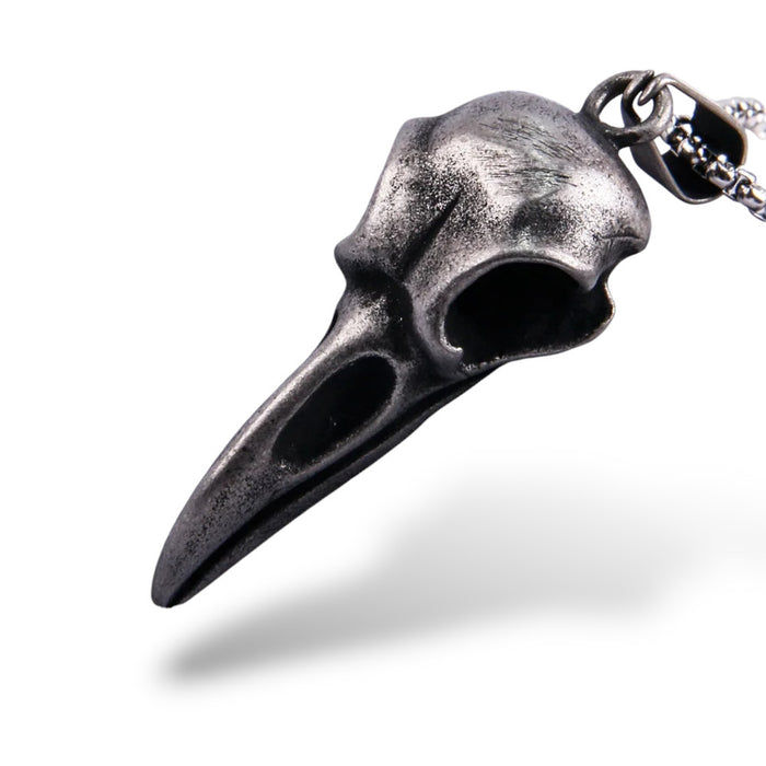 Nordic Raven Skull Pendant